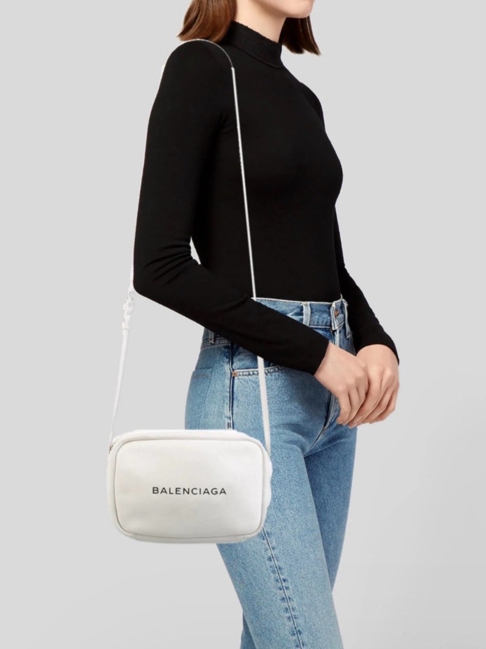 BALENCIAGA White Leather Camera Bag Crossbody - Picture 3 of 15